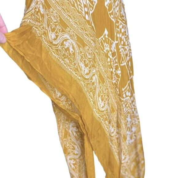Woven Heart Wm’s Sz OSFM Mustard Yellow Kimono Fringe Open Cover Up Cardigan - Picture 3 of 6